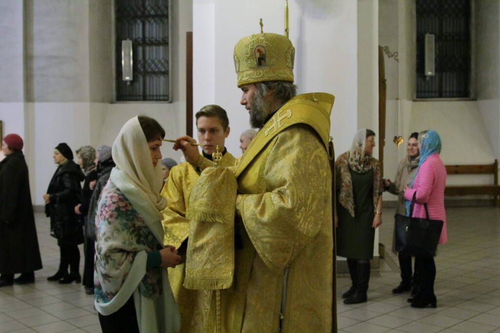 Всенощное бдение в канун  Недели 21-й по Пятидесятнице в Вознесенском кафедральном соборе г. Касимова.