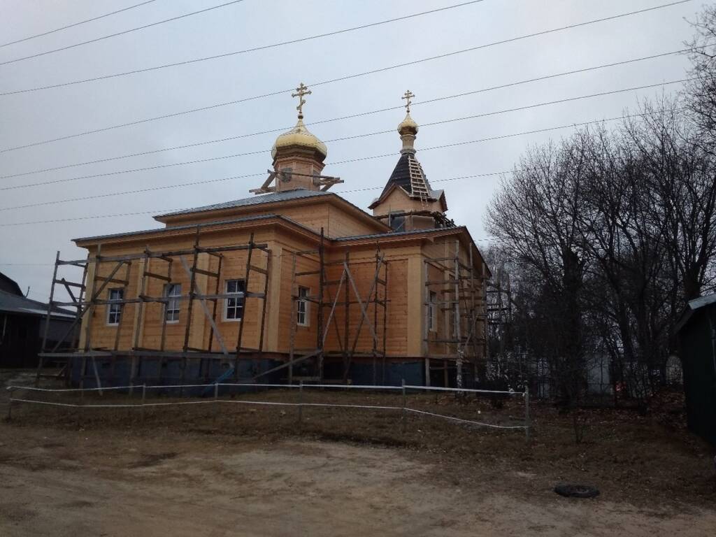 Освящение и установка куполов с крестами для Никольского храма города Спас-Клепики