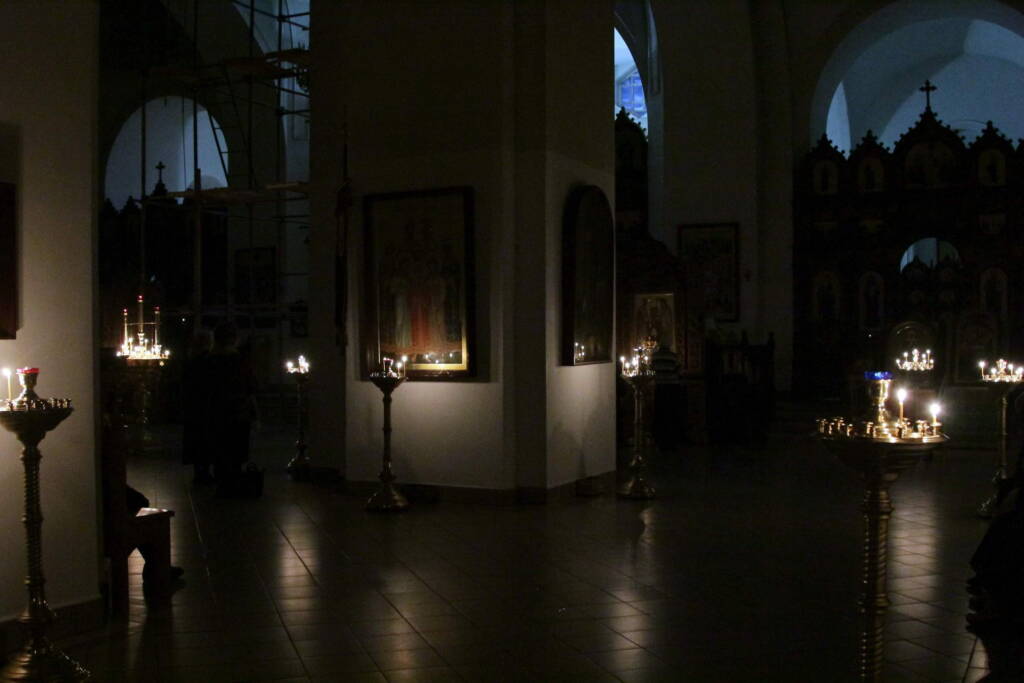 Всенощное бдение в канун Недели 27-й по Пятидесятнице в Вознесенском кафедральном соборе г. Касимова.