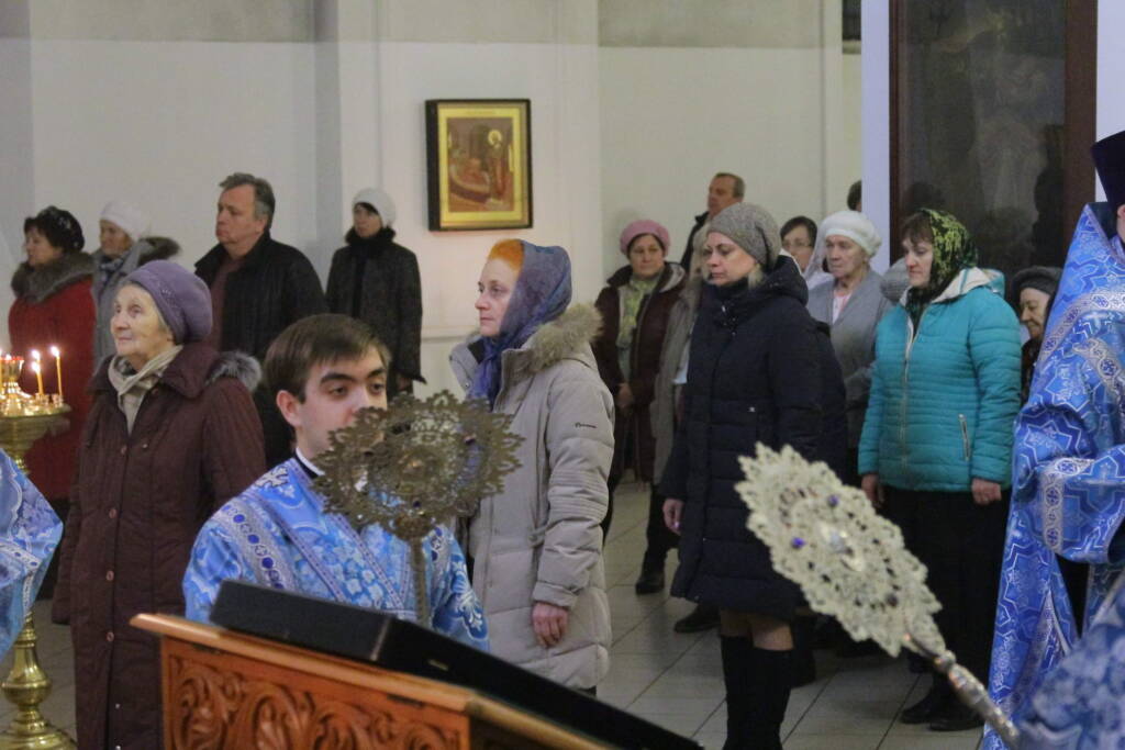 Всенощное бдение в канун праздника Введение во храм Пресвятой Богородицы в Вознесенском кафедральном соборе г. Касимова.