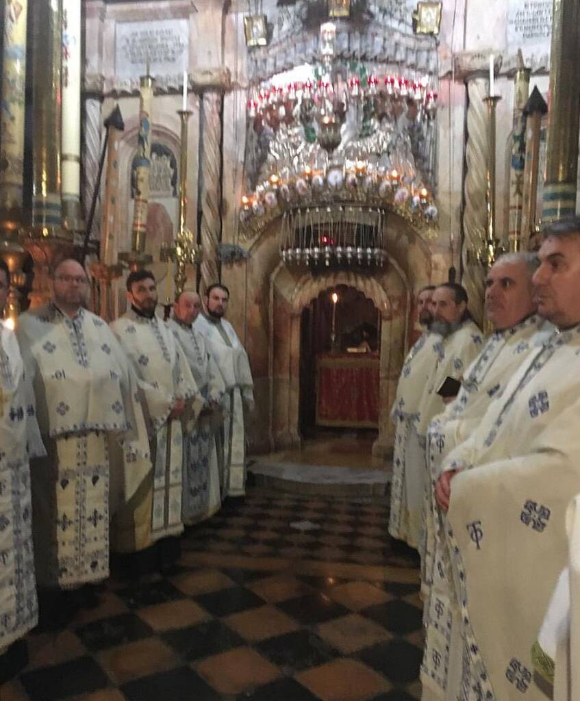 Преосвященный епископ Василий с группой паломников из Рязанской митрополии пребывает на Святой Земле