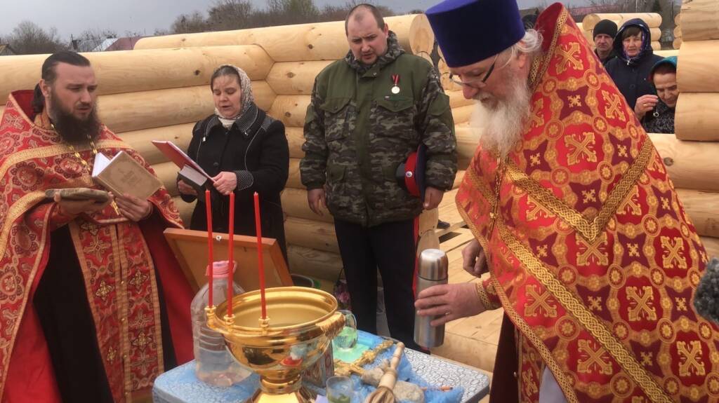 В селе Кольдюки Касимовского района освящен закладной камень для храма в честь Преображения Господня