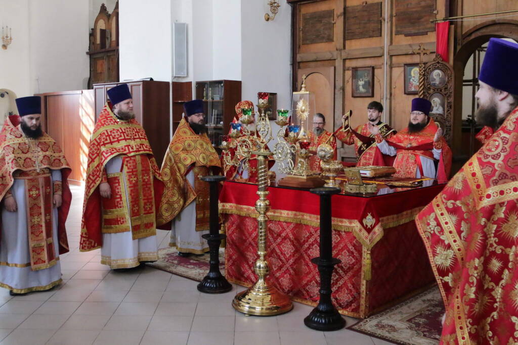 Соборное богослужение в день памяти Собора Касимовских святых Вознесенском кафедральном соборе г. Касимова