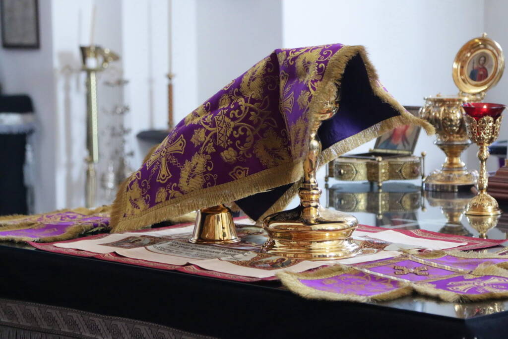 Божественная литургия в Неделю 5-ю Великого поста в Вознесенском кафедральном соборе г. Касимова