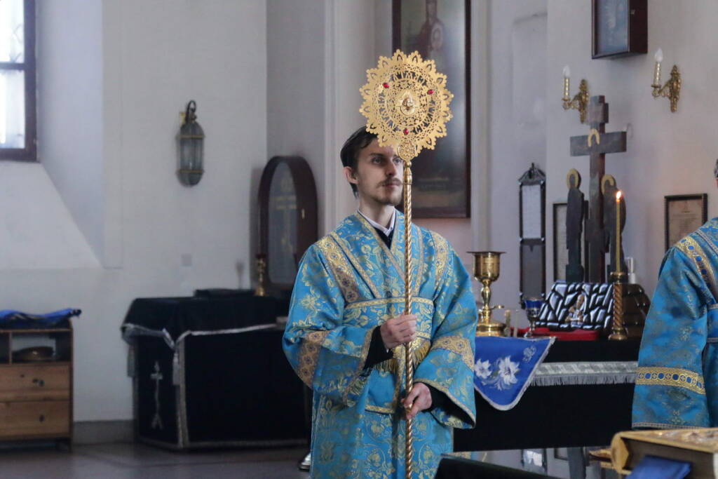 Божественная литургия в праздник Благовещения Пресвятой Богородицы в Вознесенском кафедральном соборе города Касимова
