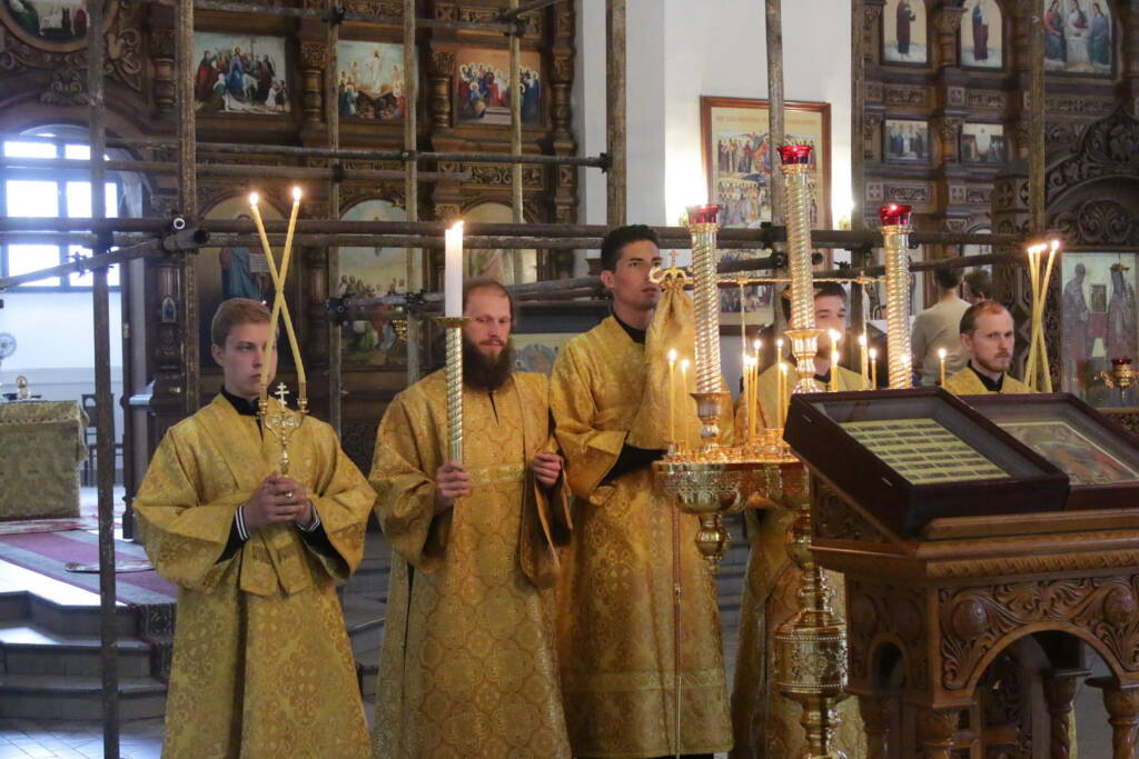 Всенощное бдение в канун Недели 1-й по Пятидесятнице, Всех святых в Вознесенском кафедральном соборе города Касимова