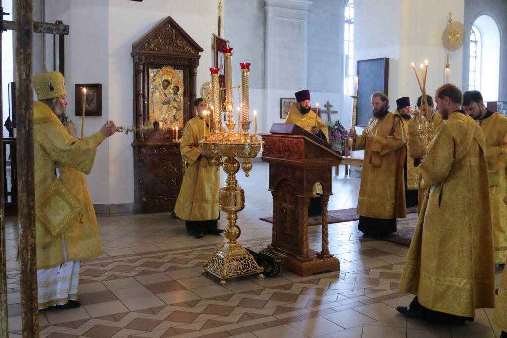 Всенощное бдение в канун Недели 3-й по Пятидесятнице в Вознесенском кафедральном соборе города Касимова