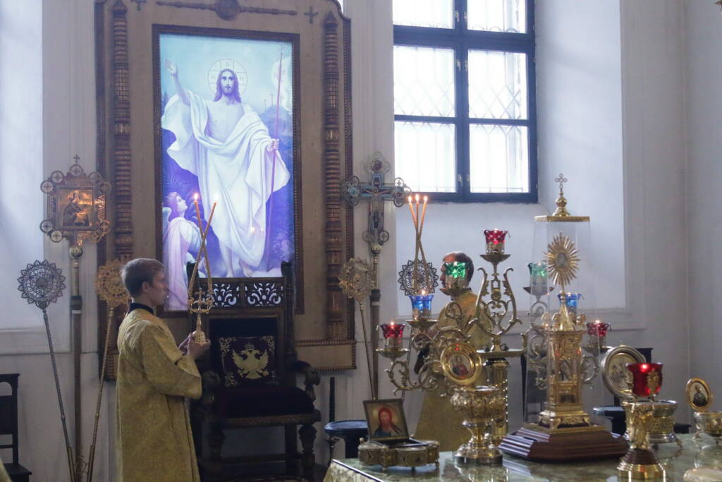 Всенощное бдение в канун дня памяти святителя Василия, епископа Рязанского в Вознесенском кафедральном соборе города Касимова
