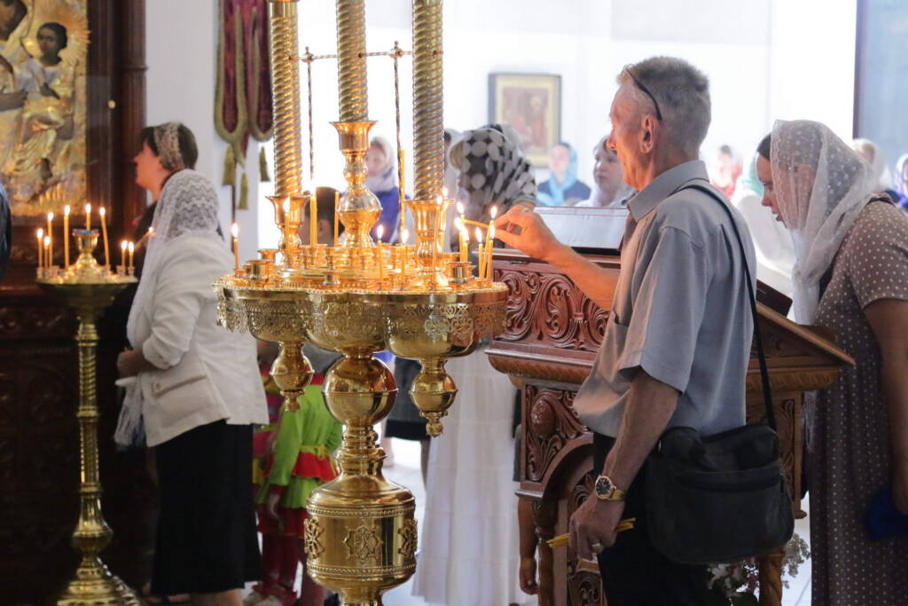 Божественная литургия в Неделю 11-ю по Пятидесятнице в Вознесенском кафедральном соборе города Касимова