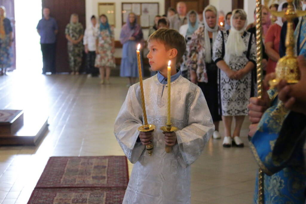 Всенощное бдение в канун праздника Успения Пресвятой Богородицы в Вознесенском кафедральном соборе города Касимова