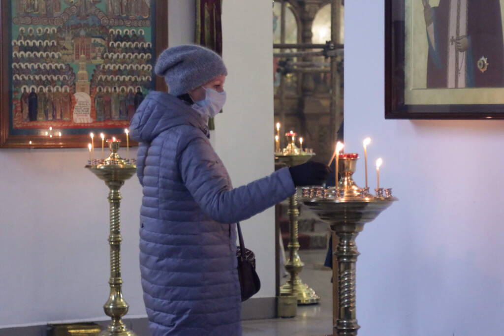Божественная литургия в Неделю 22-ю по Пятидесятнице в Вознесенском кафедральном соборе города Касимова