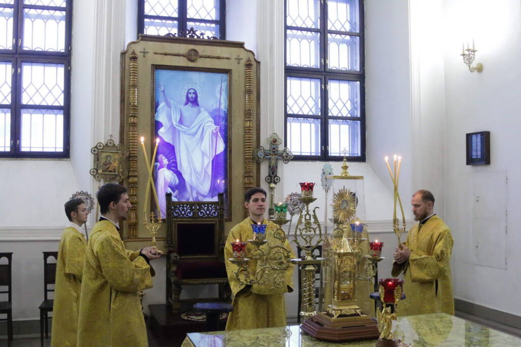 Божественная литургия в Неделю 25-ю по Пятидесятнице в Вознесенском кафедральном соборе города Касимова