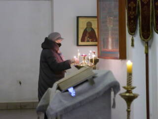 Божественная Литургия в Навечерие Рождества Христова в Вознесенском кафедральном соборе города Касимова