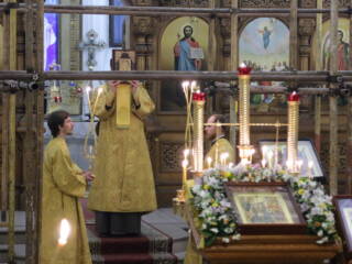 Всенощное бдение в канун Недели 33-й по Пятидесятнице, по Богоявлении в Вознесенском кафедральном соборе города Касимова
