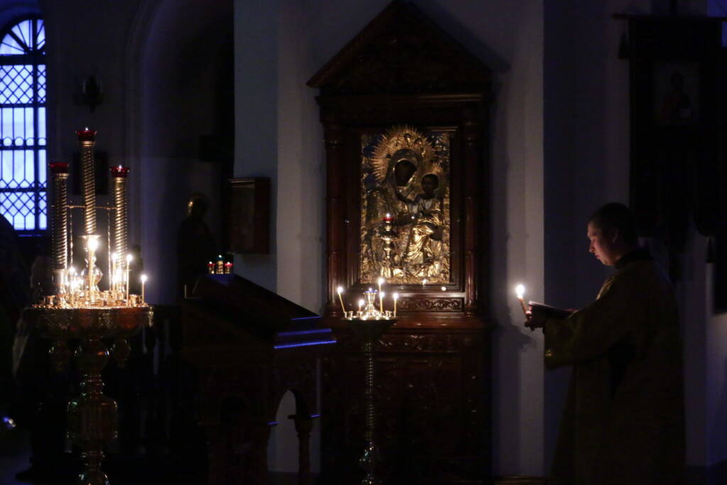 Всенощное бдение в канун Недели 36-й по Пятидесятнице в Вознесенском кафедральном соборе города Касимова
