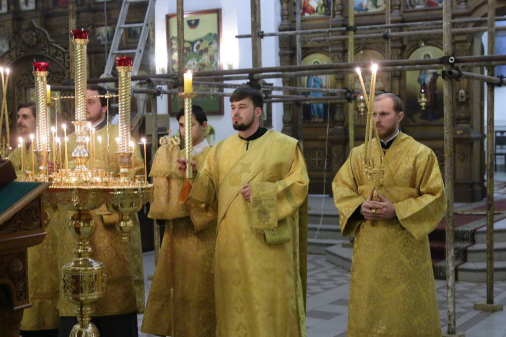 Всенощное бдение в канун Недели 36-й по Пятидесятнице в Вознесенском кафедральном соборе города Касимова