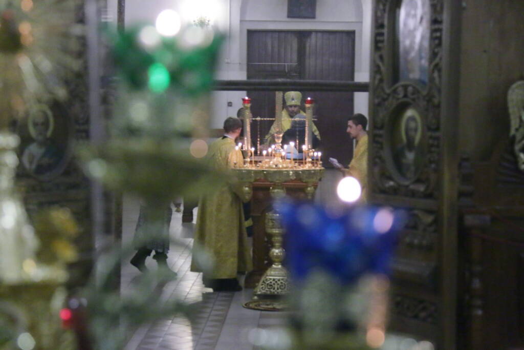 Всенощное бдение в канун Недели 37-й по Пятидесятнице в Вознесенском кафедральном соборе города Касимова