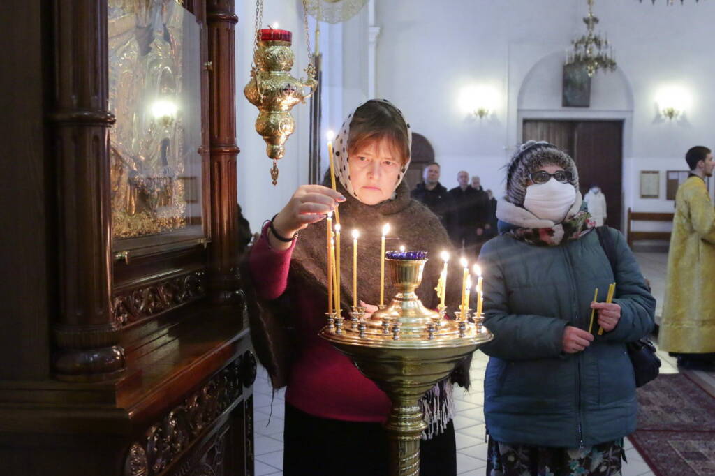 Божественная Литургия в Неделю о блудном сыне в Вознесенском Кафедральном соборе города Касимова
