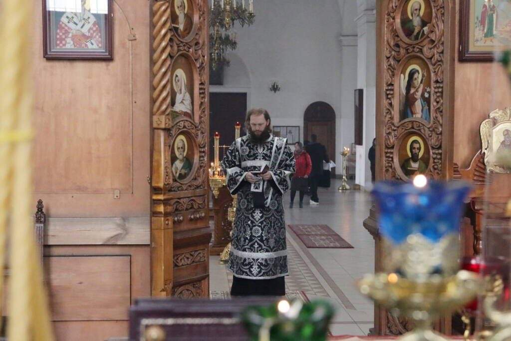 Литургия Преждеосвященных Даров в Великую среду Страстной седмицы в Кафедральном соборе города Касимова
