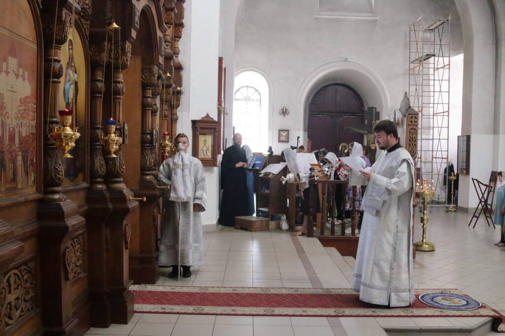 Божественная Литургия на Троицкую родительскую субботу в Вознесенском Кафедральном соборе города Касимова