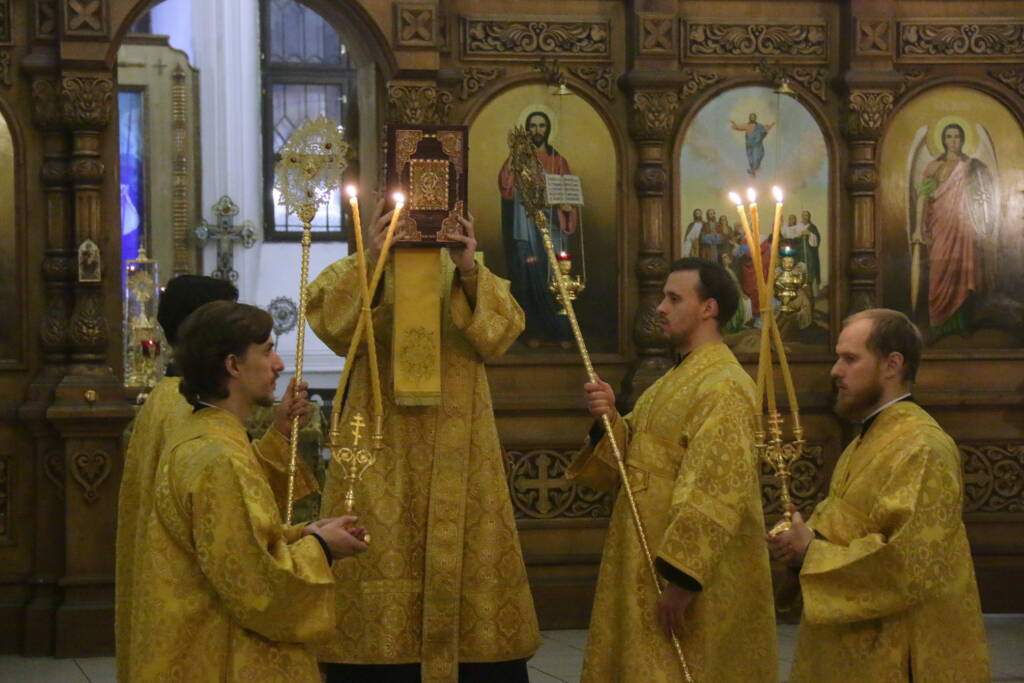 Всенощное бдение в канун Недели 21-й по Пятидесятнице в Вознесенском Кафедральном соборе города Касимова
