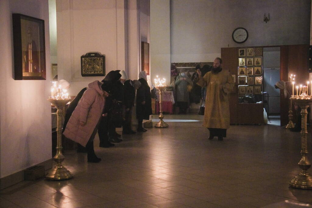 Божественная Литургия в Неделю 27-ю по Пятидесятнице, святых праотец в Вознесенском Кафедральном соборе города Касимова