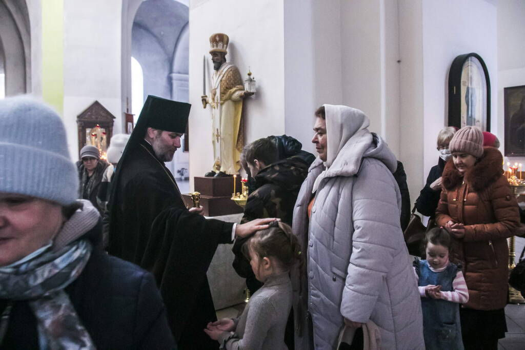 Божественная Литургия в Неделю о мытаре и фарисее в Вознесенском Кафедральном соборе города Касимова