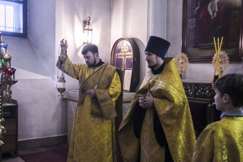 Всенощное бдение в канун Недели о блудном сыне в Вознесенском Кафедральном соборе города Касимова