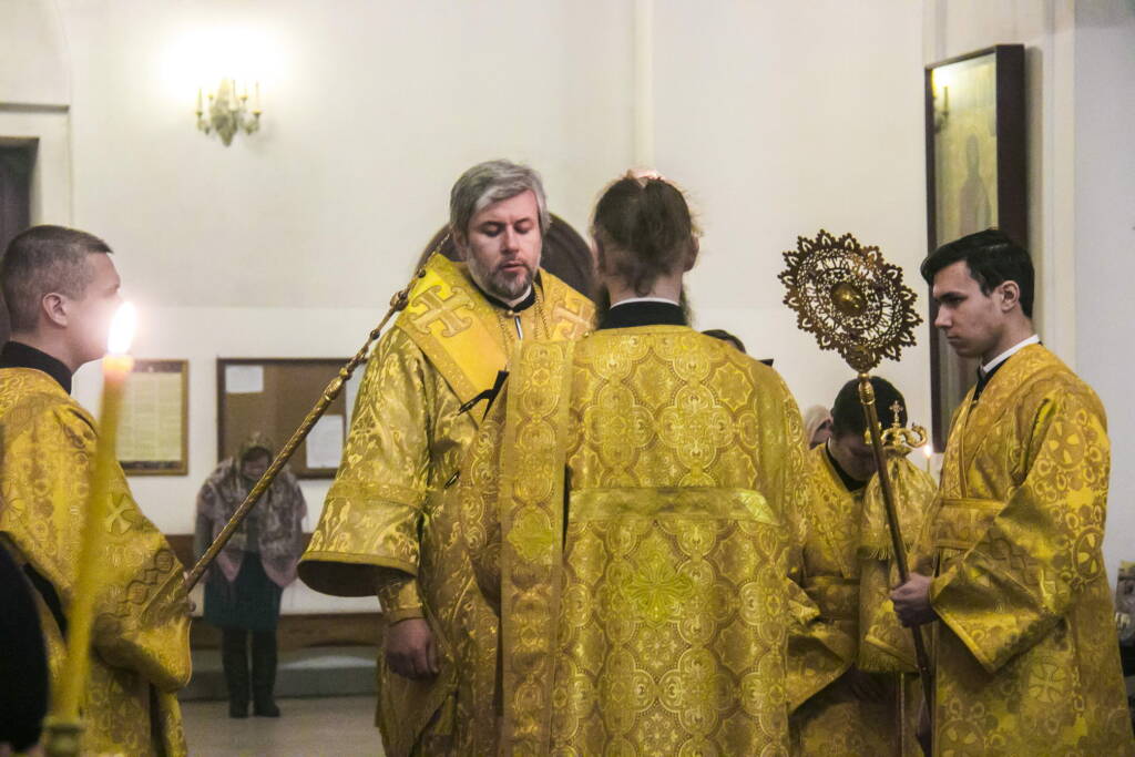 Всенощное бдение в канун Недели о блудном сыне в Вознесенском Кафедральном соборе города Касимова