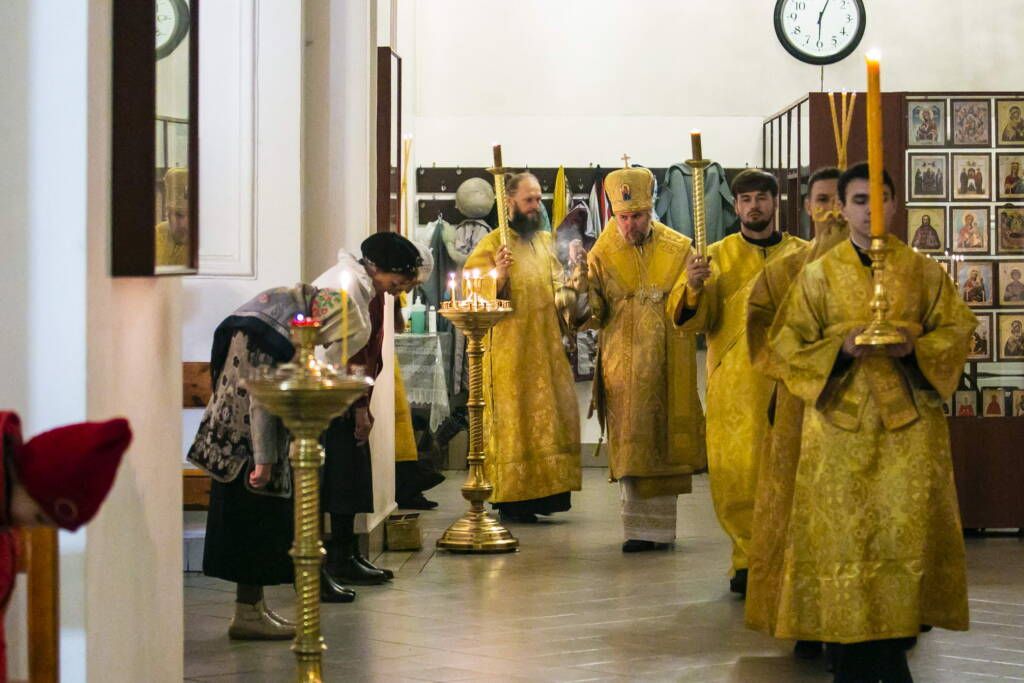 Всенощное бдение в канун Недели 22-й по Пятидесятнице в Вознесенском Кафедральном соборе города Касимова