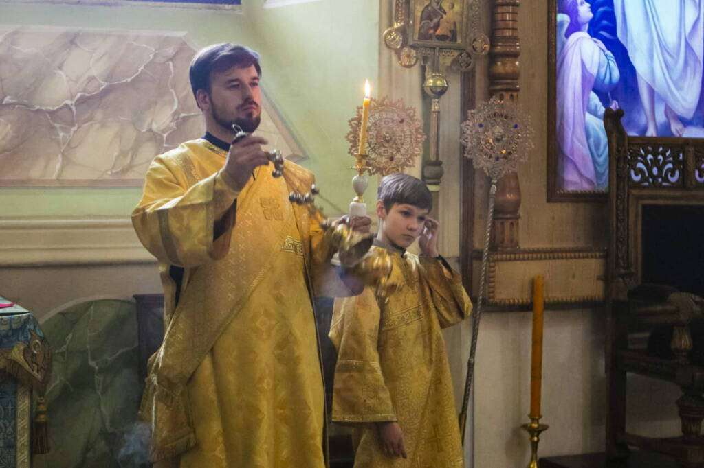 Божественная Литургия в Неделю 24-ю по Пятидесятнице в Вознесенском Кафедральном соборе города Касимова