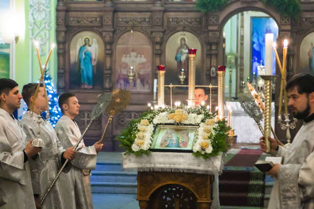 Всенощное бдение в канун праздника Богоявления Господня в Вознесенском Кафедральном соборе города Касимова