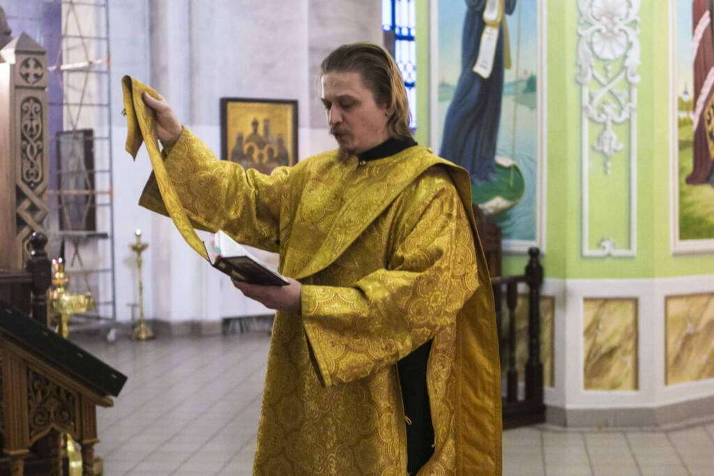 Всенощное бдение в канун Недели о мытаре и фарисее в Вознесенском Кафедральном соборе города Касимова