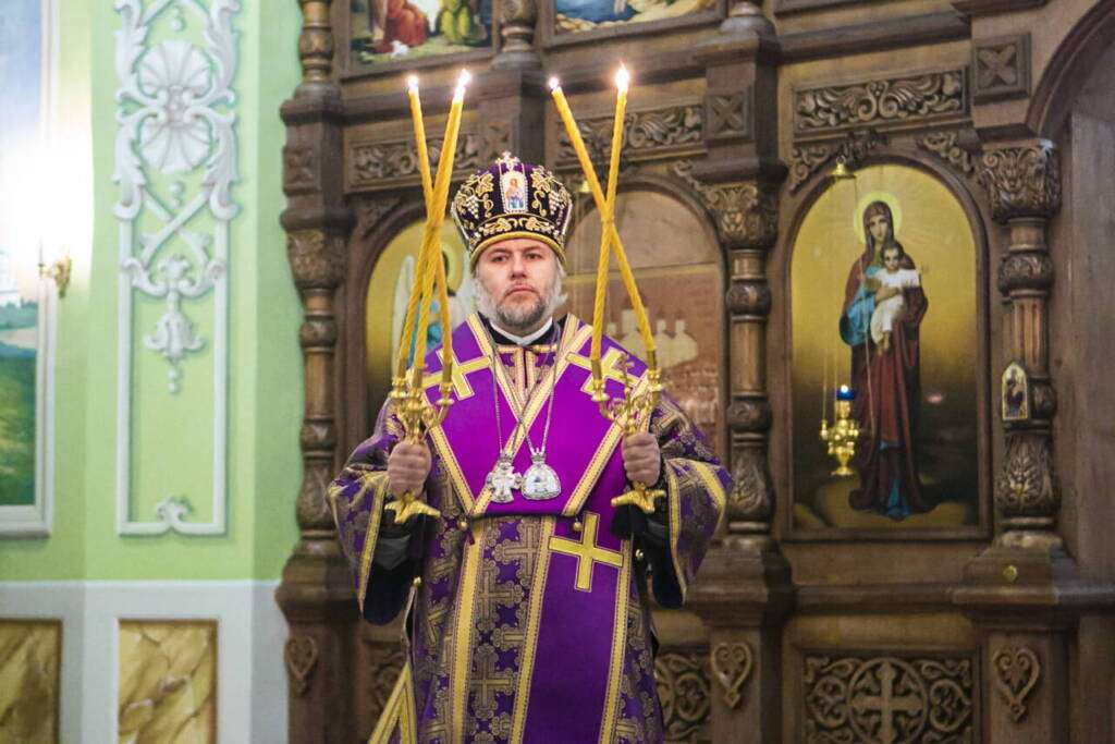 Всенощное бдение в канун 3-й Крестопоклонной Недели Великого поста в Вознесенском Кафедральном соборе города Касимова