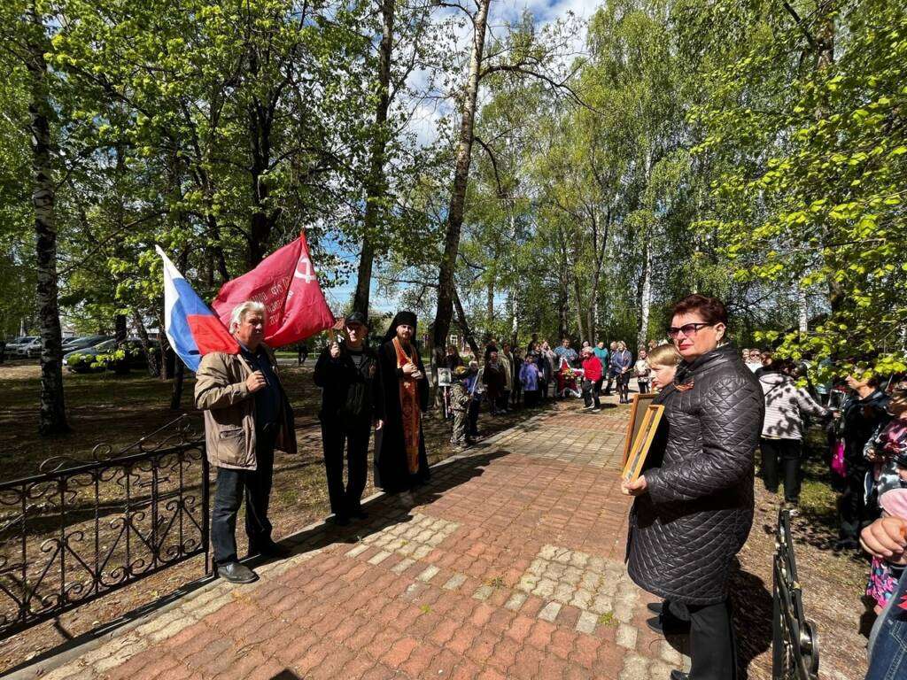 Иеромонах Савва (Максименков) принял участие в митинге, посвященном 78-й годовщине Победы в Великой Отечественной войне
