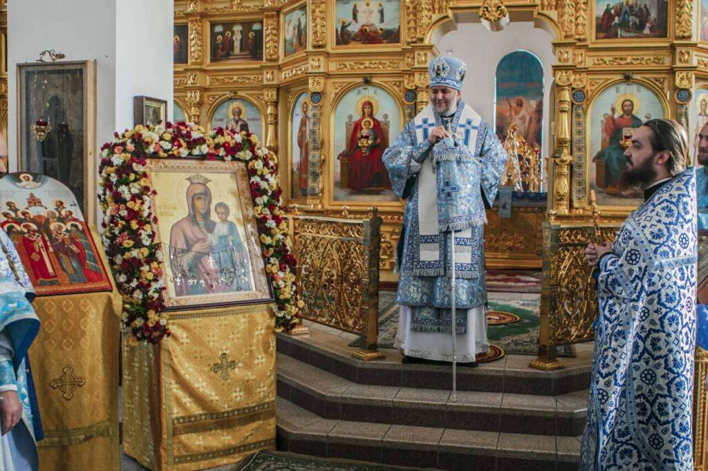 Божественная Литургия в день памяти Иверской иконы Божией Матери в Христорождественской монашеской общине села Лашма.