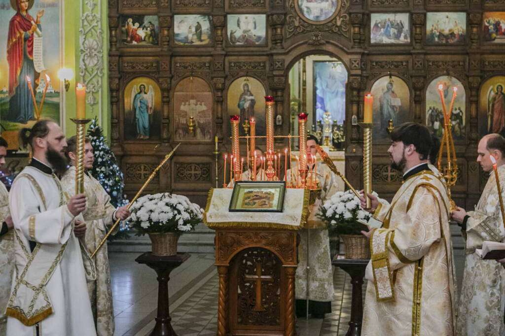 Праздник Рождества Христова в Вознесенском Кафедральном соборе города Касимова