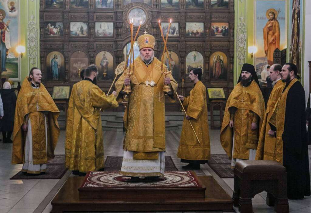 Божественная Литургия в Неделю 34-ю по Пятидесятнице в Вознесенском Кафедральном соборе города Касимова