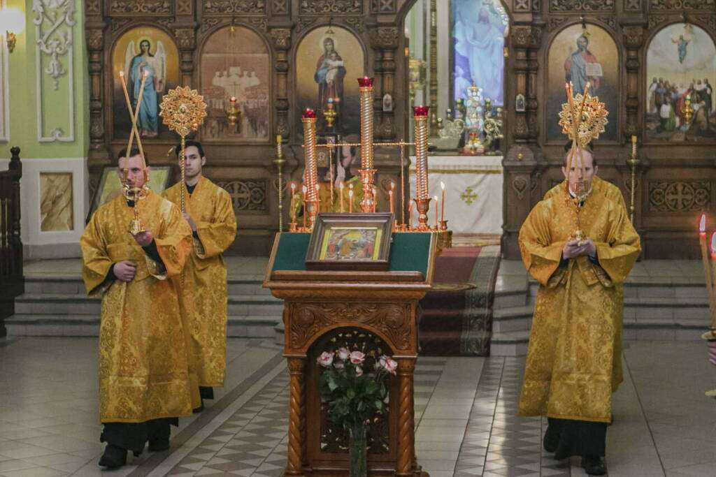 Всенощное бдение в канун Недели 36-й по Пятидесятнице в Вознесенском Кафедральном соборе города Касимова