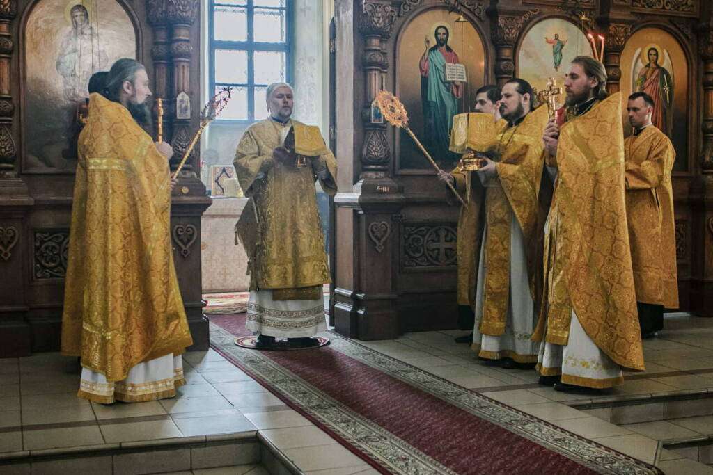 Божественная Литургия в Неделю сыропустную в Вознесенском Кафедральном соборе города Касимова