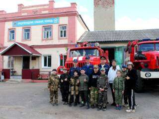 Курсанты СПО «Небесный купол» побывали на экскурсии в Кадомской пожарно-спасательной части